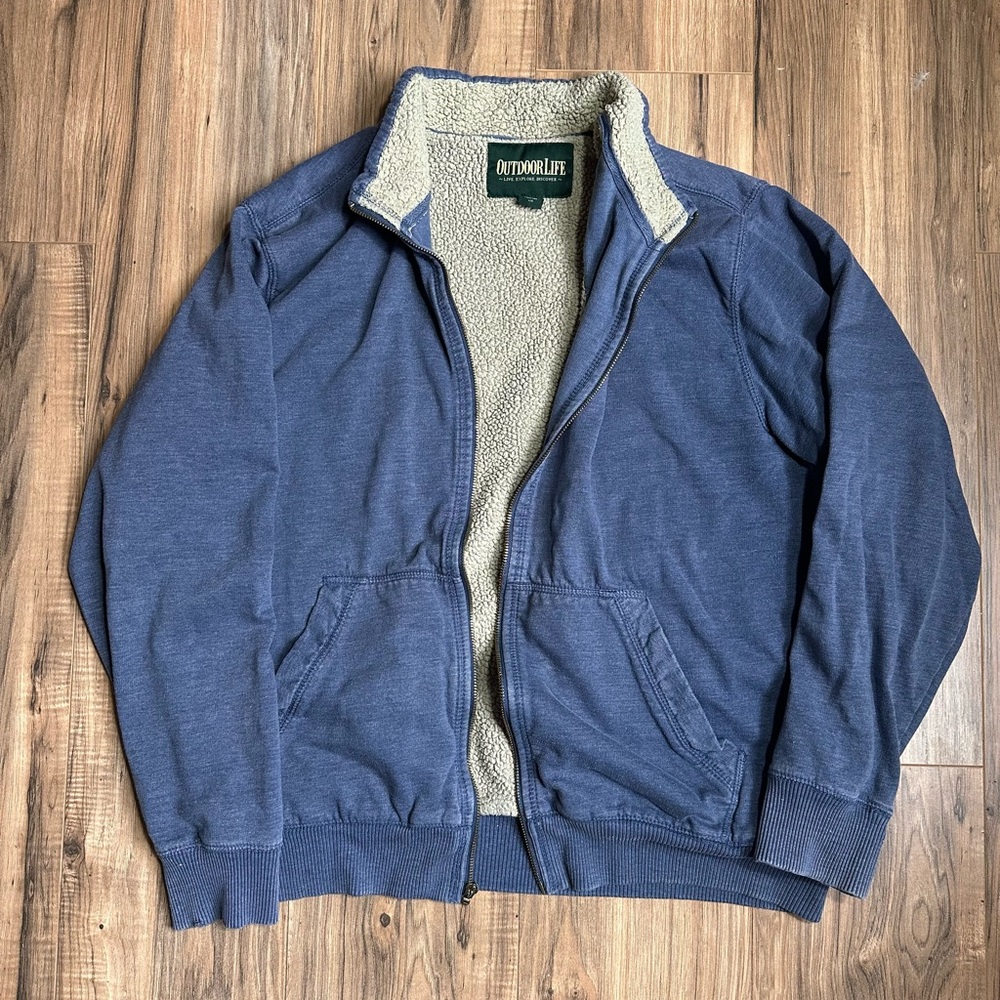 Outdoor Life Men's Navy Zip-Up Sweater